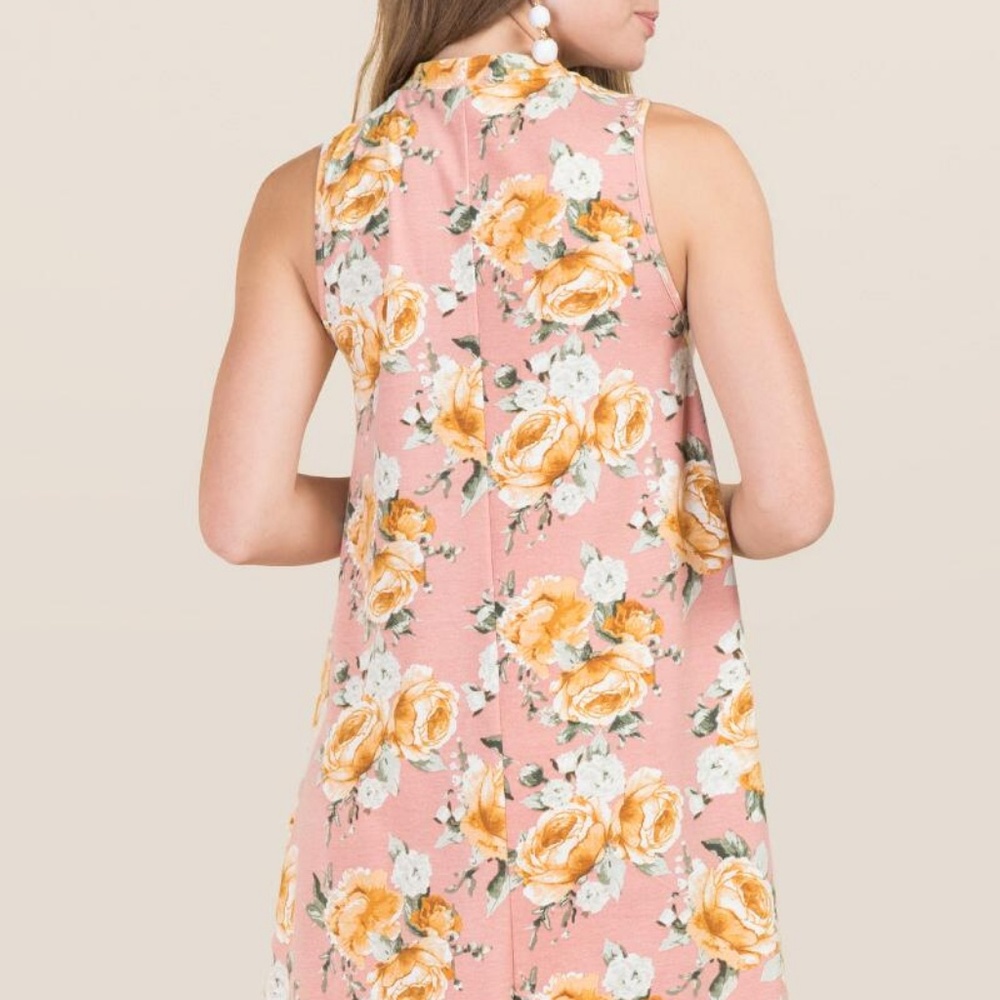 Francesca's Hattie Gigi Floral Shift Dress Rose XS - Picture 3 of 4